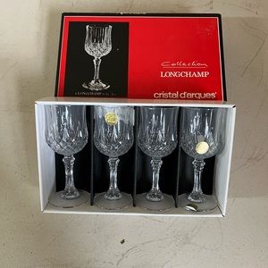 NIB CRISTAL D’ARQUES Classic Longchamp Cordial Glasses - set of 4